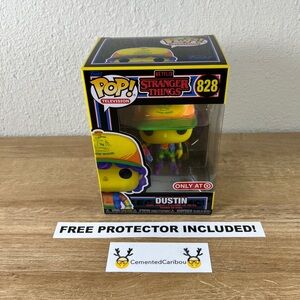 Dustin Black Light Funko Pop #828 Stranger Things Target Exclusive NEAR MINT